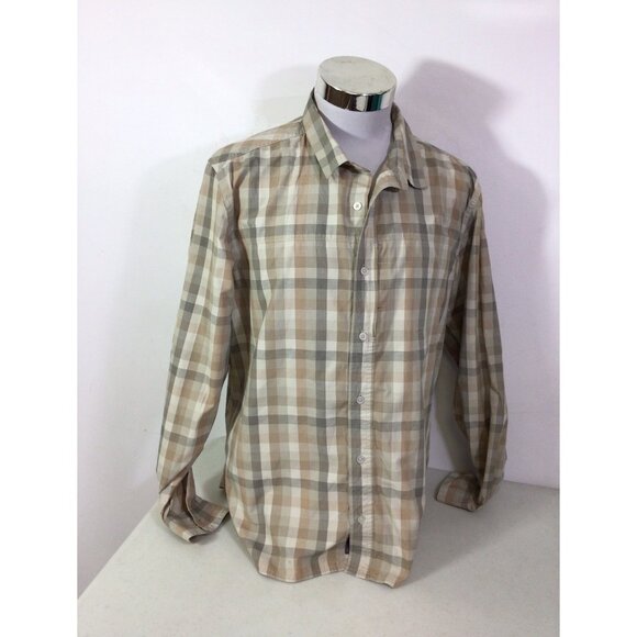 Horny Toad Plaid Shirt Button Front Organic Cotton Mens Large - Picture 1 of 7